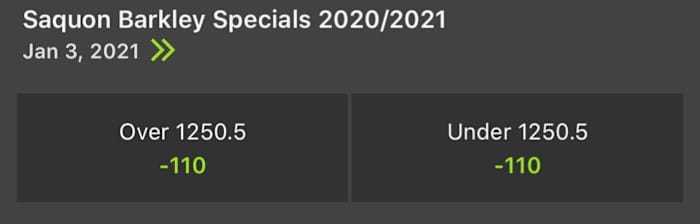 Odds courtesy of DraftKings Sportsbook